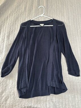 Sonoma Navy Open-Front Lightweight Cardigan